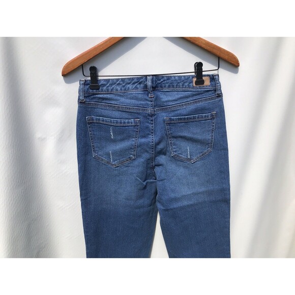 Sofia Vergara Leslie Slim Straight Jeans Womens 2 Assymetrical Hem - Picture 10 of 10